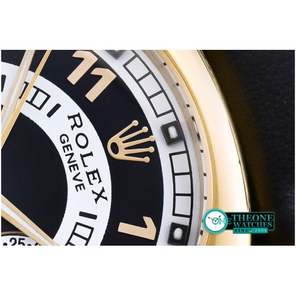 Rolex - Cellini Date YG/LE Blk/Wht Num/Sticks Asia 2824