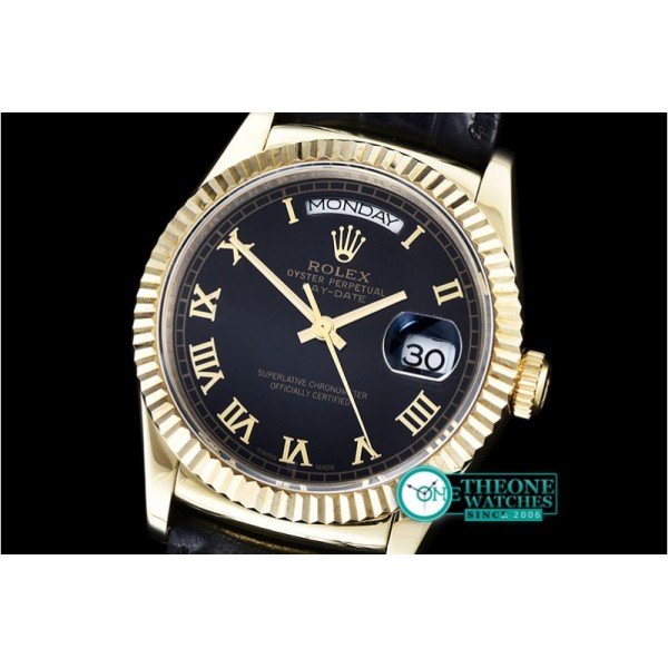 Rolex - DayDate 36mm YG/LE Black Roman A2836