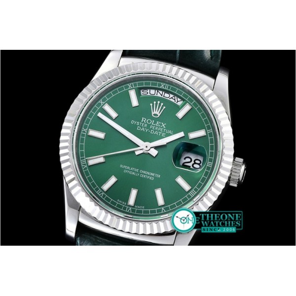 Rolex - DayDate 36mm SS/LE Green Sticks A2836