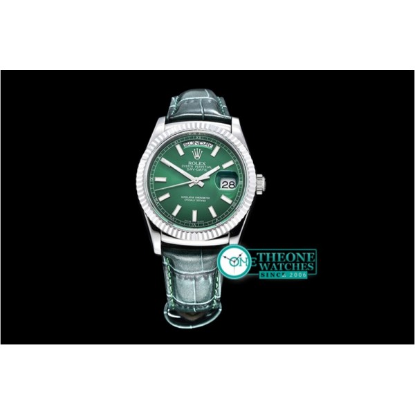 Rolex - DayDate 36mm SS/LE Green Sticks A2836