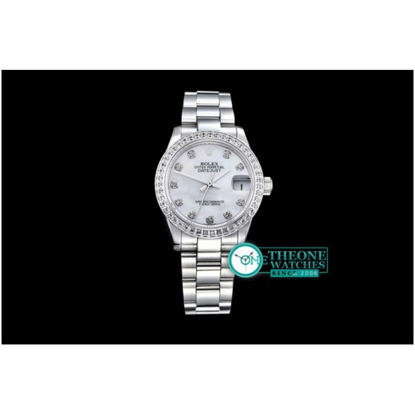 Rolex - DateJust Midsize 31mm SS/SS Wht MOP Diam BP Asia 2836