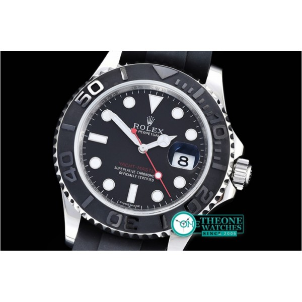 Rolex - YachtMaster 116655 SS/RU Cer Bez Black JF A2836