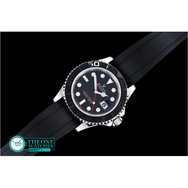 Rolex - YachtMaster 116655 SS/RU Cer Bez Black JF A2836