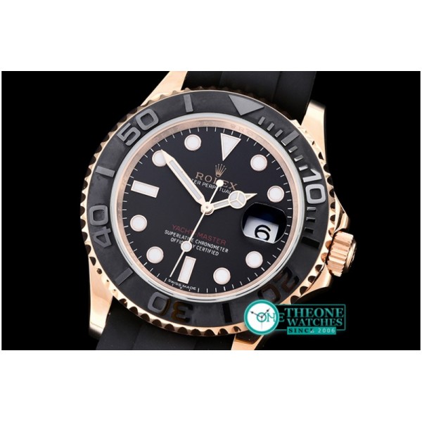 Rolex - YachtMaster 116655 RG/RU Cer Bez Black JF A2836