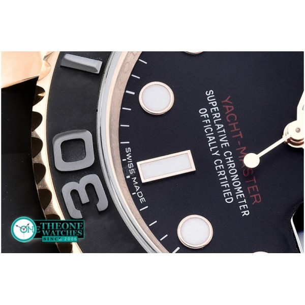 Rolex - YachtMaster 116655 RG/RU Cer Bez Black JF A2836