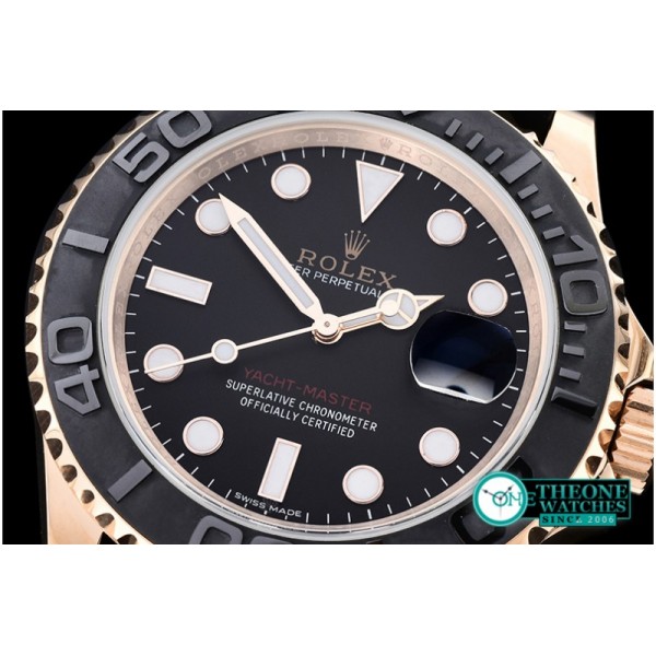 Rolex - YachtMaster 116655 RG/RU Cer Bez Black JF A2836