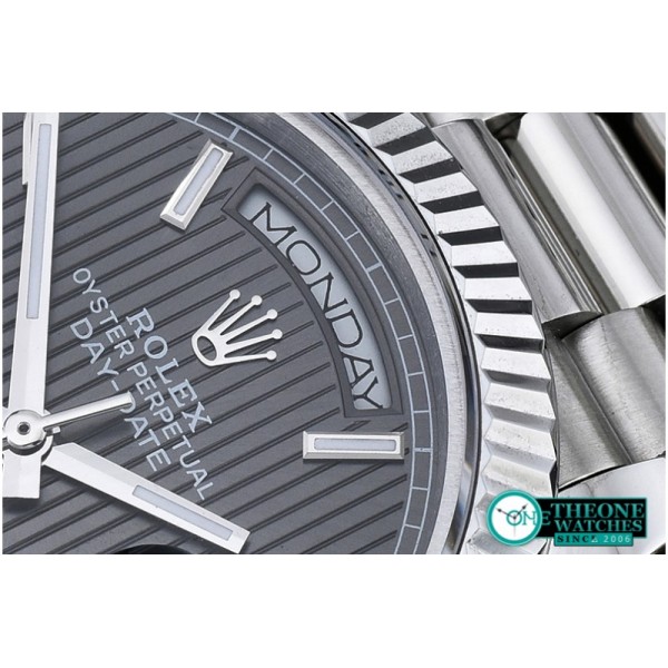 Rolex - DayDate 40mm SS/SS Grey Stk Flut BP A2836 Mod3255