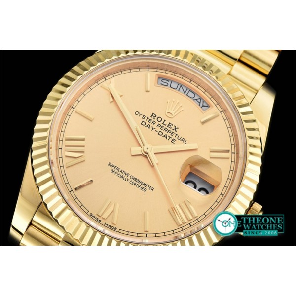 Rolex - DayDate 228206 YG/YG 18K Wrp Gold Roman BP Swiss 2836