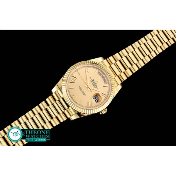 Rolex - DayDate 228206 YG/YG 18K Wrp Gold Roman BP Swiss 2836