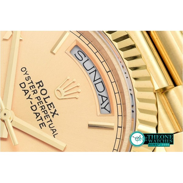 Rolex - DayDate 228206 YG/YG 18K Wrp Gold Roman BP Swiss 2836