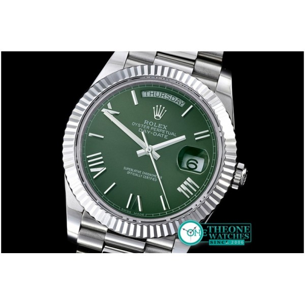 Rolex - DayDate 40mm SS/SS Green Roman Flut BP A2836 Mod3255