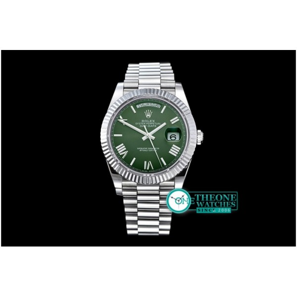 Rolex - DayDate 40mm SS/SS Green Roman Flut BP A2836 Mod3255