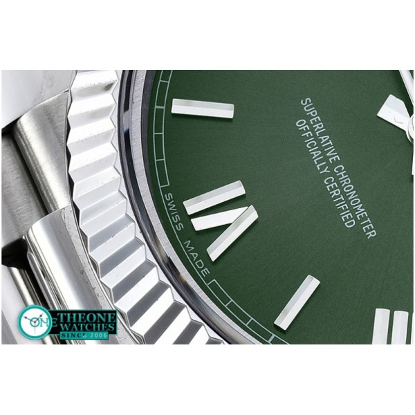 Rolex - DayDate 40mm SS/SS Green Roman Flut BP A2836 Mod3255