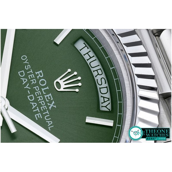 Rolex - DayDate 40mm SS/SS Green Roman Flut BP A2836 Mod3255