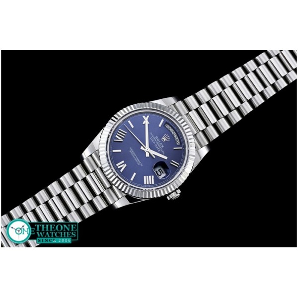 Rolex - DayDate 40mm SS/SS Blue Roman Flut BP A2836 Mod3255