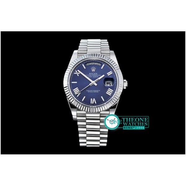 Rolex - DayDate 40mm SS/SS Blue Roman Flut BP A2836 Mod3255