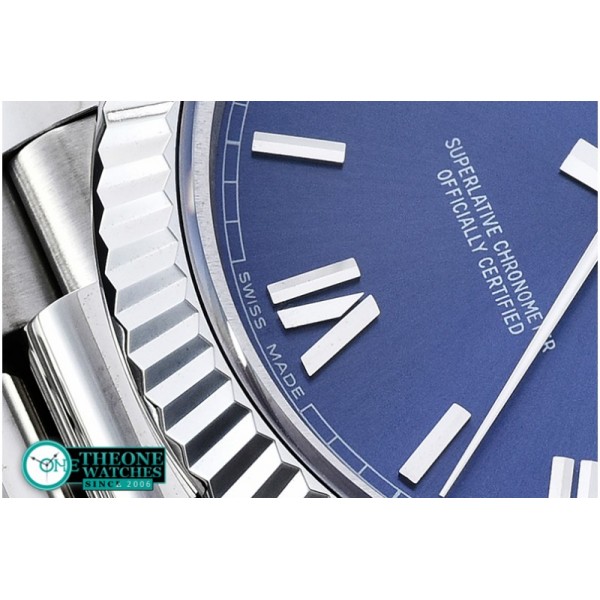 Rolex - DayDate 40mm SS/SS Blue Roman Flut BP A2836 Mod3255