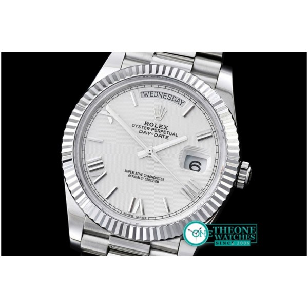 Rolex - DayDate 40mm SS/SS White Roman Flut BP A2836 Mod3255