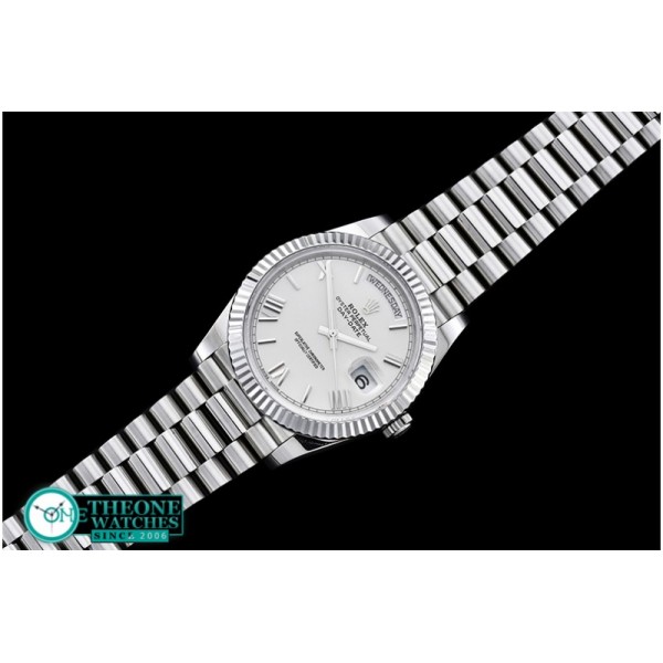 Rolex - DayDate 40mm SS/SS White Roman Flut BP A2836 Mod3255