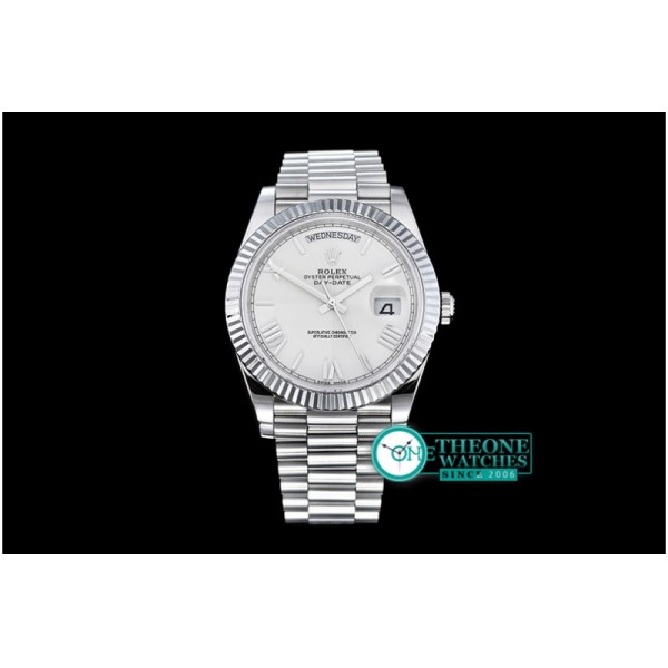 Rolex - DayDate 40mm SS/SS White Roman Flut BP A2836 Mod3255