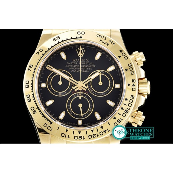 Rolex - Daytona 18K YG Wrp YG/LE Blk Stk BP A7750 Mod4130