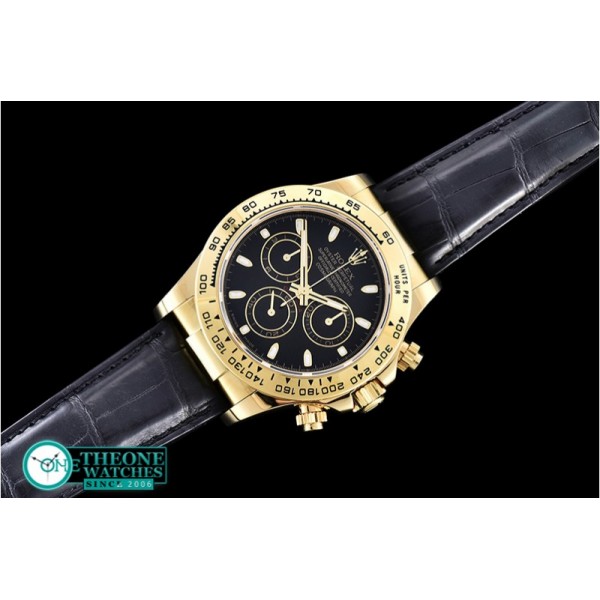 Rolex - Daytona 18K YG Wrp YG/LE Blk Stk BP A7750 Mod4130