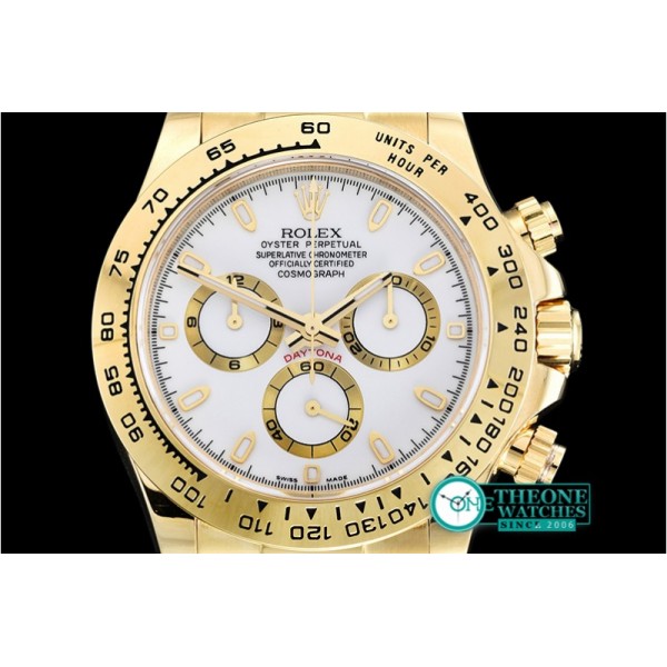 Rolex - Daytona 18K YG Wrp YG/LE Wht Stk BP A7750 Mod4130