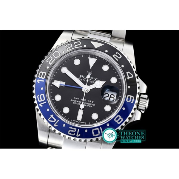 Rolex - GMT II Blue/Black SS/SS Noob A3186 Hour Hand Adj