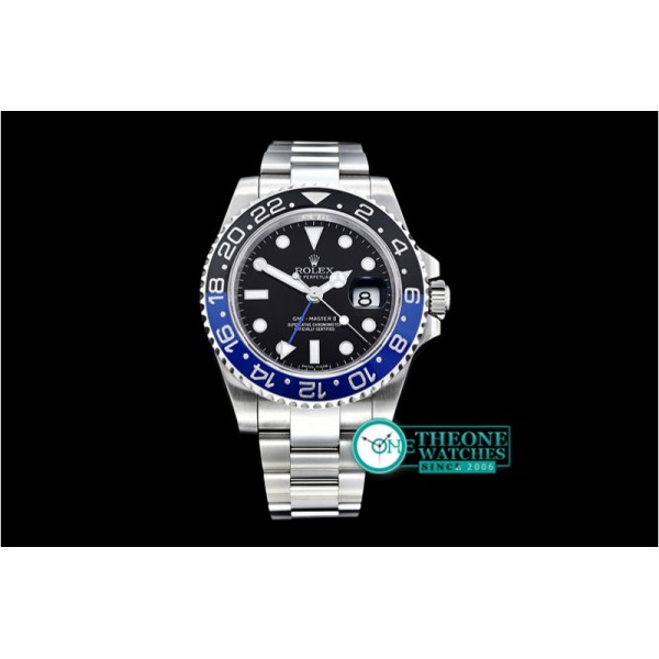 Rolex - GMT II Blue/Black SS/SS Noob A3186 Hour Hand Adj