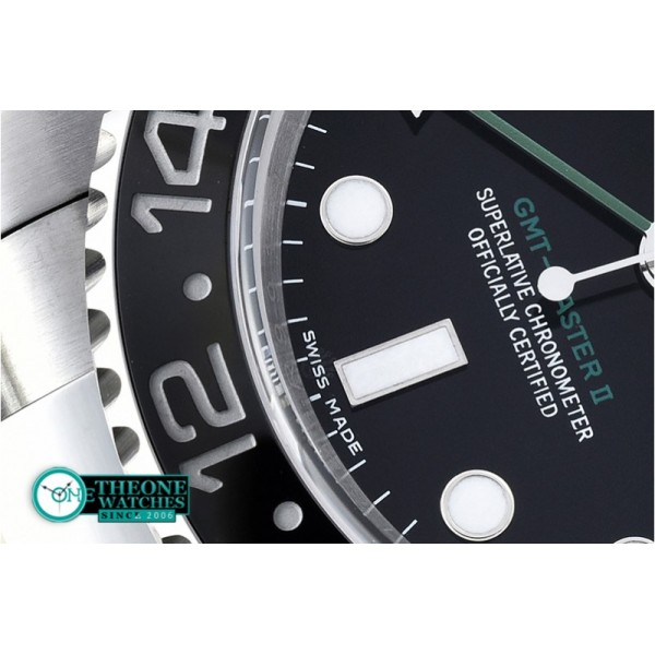 Rolex - GMT II Blk/Blk SS/SS Noob A3186 Hour Hand Adj