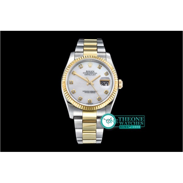 Rolex - DateJust Mens RG/SS Rose Gold Diams BP Swiss 2836