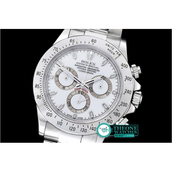 Rolex - Daytona 116520 SS/SS White Noob 1:1 Thk A2824