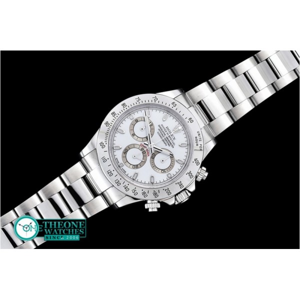 Rolex - Daytona 116520 SS/SS White Noob 1:1 Thk A2824