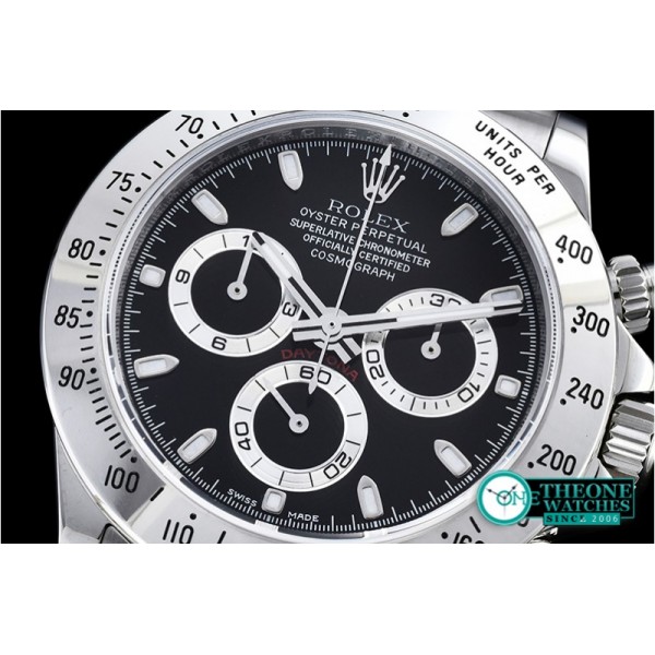 Rolex - Daytona 116520 SS/SS Black Noob 1:1 Thk A2824