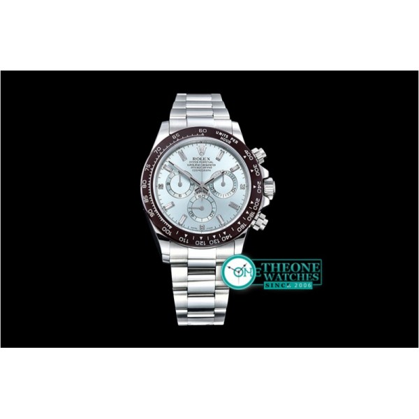 Rolex - Daytona Plat. Diam Cer SS/SS Ice Blue BP A7750 Mod