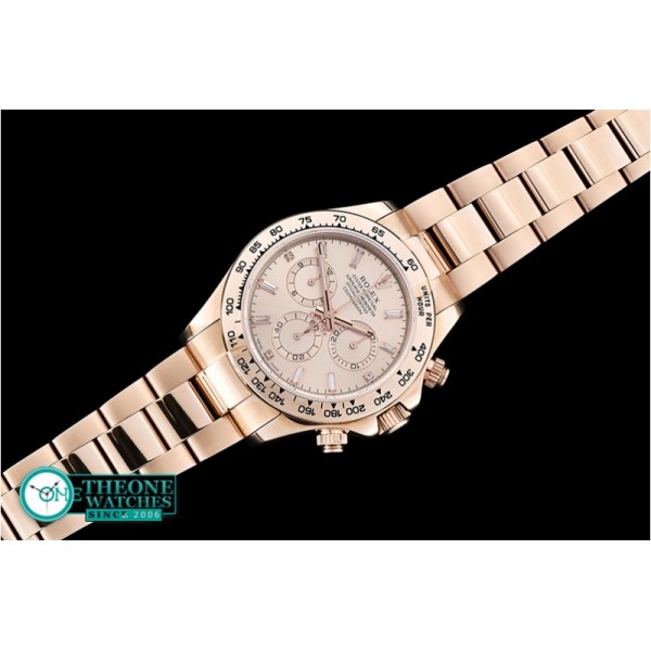 Rolex - Daytona RG Diam Baug RG/RG Rose Gold BP A7750