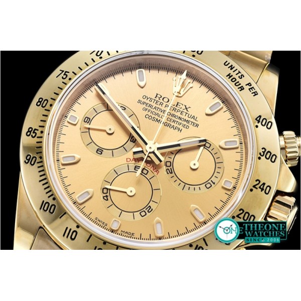 Rolex - Daytona YG/YG Yellow Gold Stks JF Asia 7750