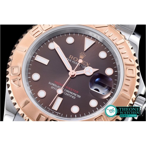 Rolex - 2016 YachtMaster Mens RG/SS Brown JF Asia 3135 Mod