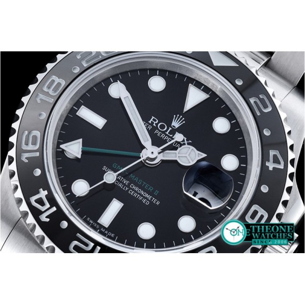 Rolex - GMT II Ref.116710 Blk/Blk SS/SS BP A3186 Mod