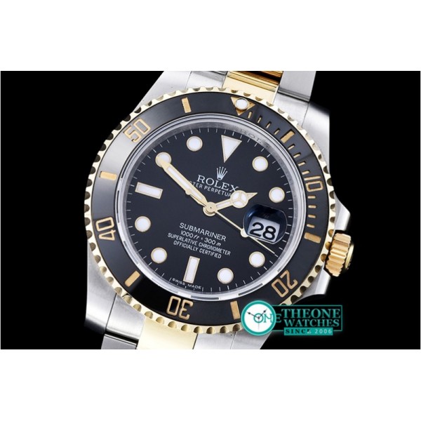 Rolex - Submariner 116613 YG/SS Black BP Ult A3135 Mod