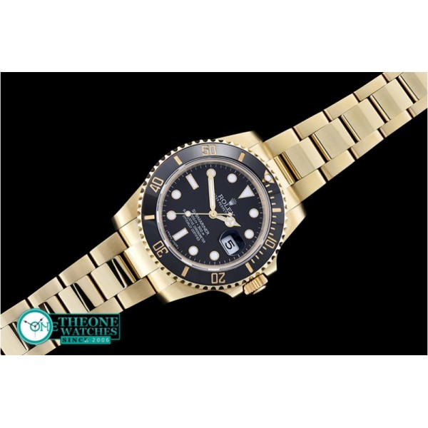 Rolex - Submariner 116618 YG/YG Black BP Ult A3135 Mod