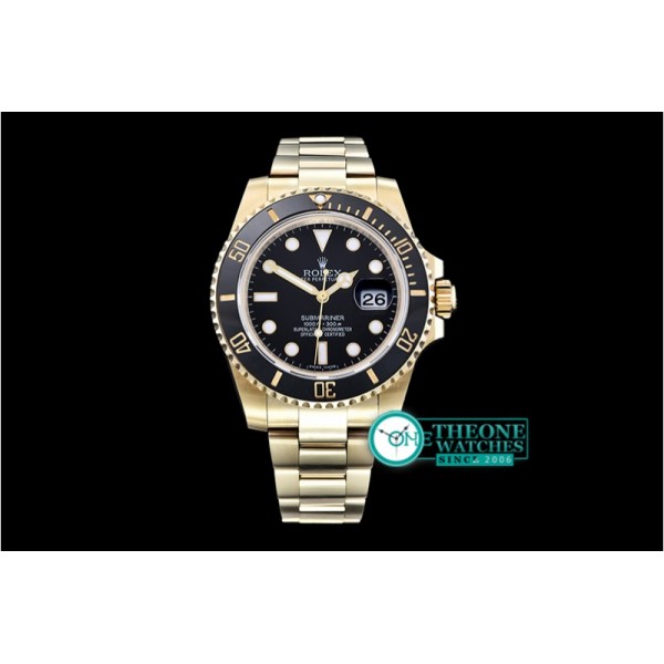 Rolex - Submariner 116618 YG/YG Black BP Ult A3135 Mod