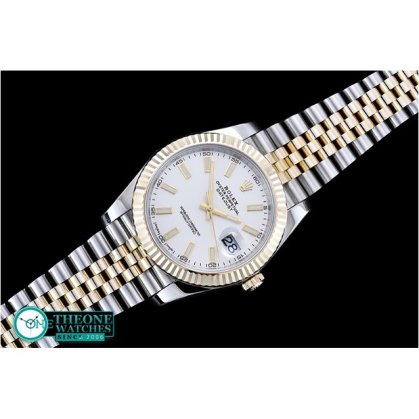 Rolex - DateJust 2 Wrap YG/SS Flt Silv Wh Stk Jub Noob A3235