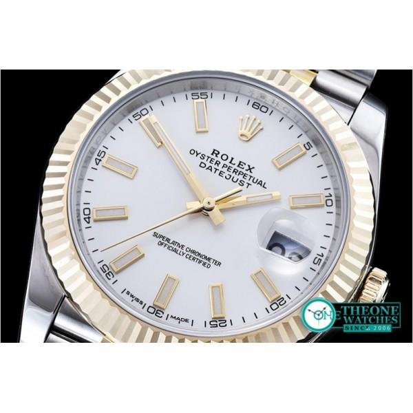 Rolex - DateJust 2 Wrap YG/SS Flt Silv Wh Stk Jub Noob A3235