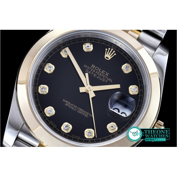 Rolex - DateJust 2 Wrap YG/SS Smt Blk/Diams Jub Noob A3235