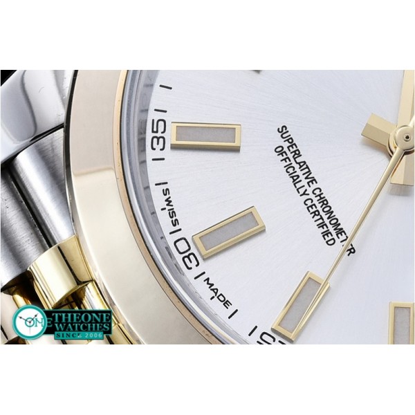 Rolex - DateJust 2 Wrap YG/SS Smt Silv Wht St Jub Noob A3235