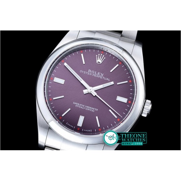 Rolex - Oyster Pert. 39mm 114300 SS/SS Red Grape JF A3132 Mod