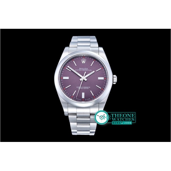 Rolex - Oyster Pert. 39mm 114300 SS/SS Red Grape JF A3132 Mod