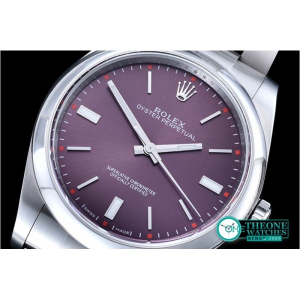 Rolex - Oyster Pert. 39mm 114300 SS/SS Red Grape JF A3132 Mod