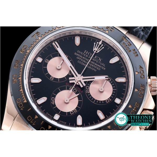 Rolex - Daytona Ref.116515 RG/LE Black/Rose Noob A7750 Mod